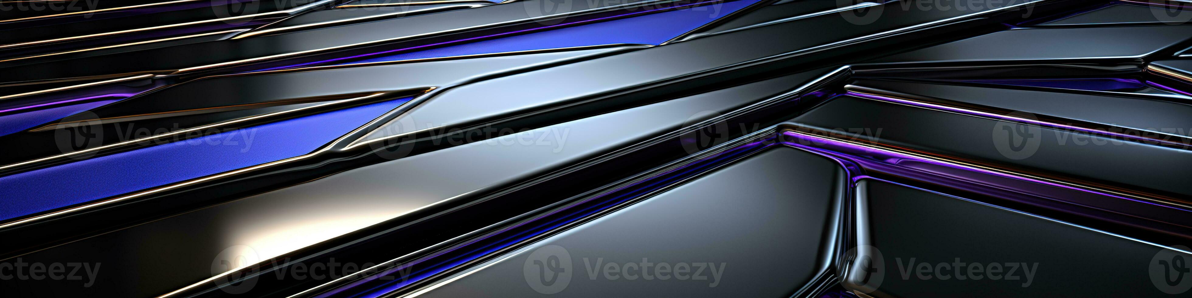 sfondi nel metallico blu e Nero, alto qualità sfondi nel Tech stile. generativo ai foto