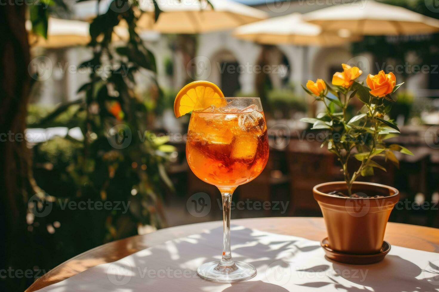 estate agrume freddo alcool bevanda aperol spritz. foto