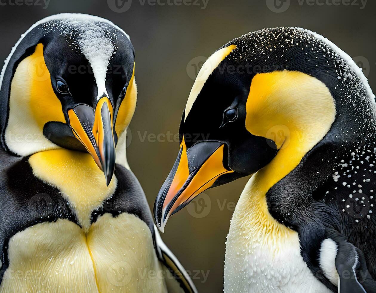 ritratto di Due imperatore pinguini foto