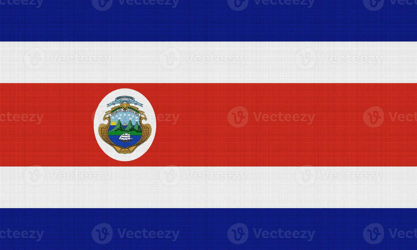 bandiera e cappotto di braccia di repubblica di costa rica su un' strutturato sfondo. concetto collage. foto