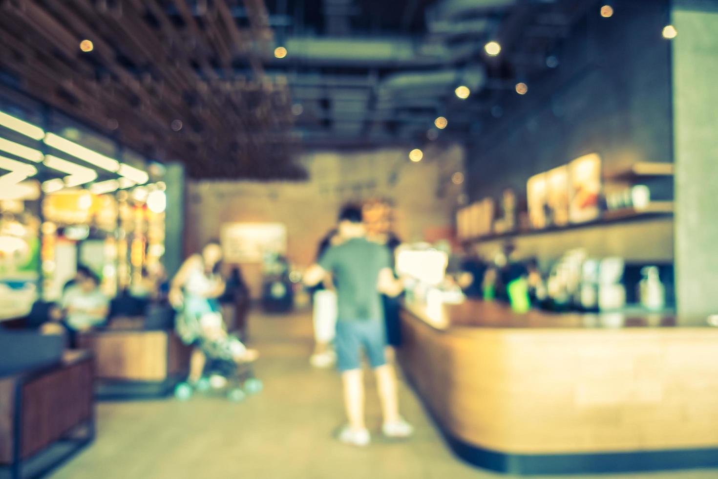 sfocatura astratta e interni sfocati della caffetteria della caffetteria foto