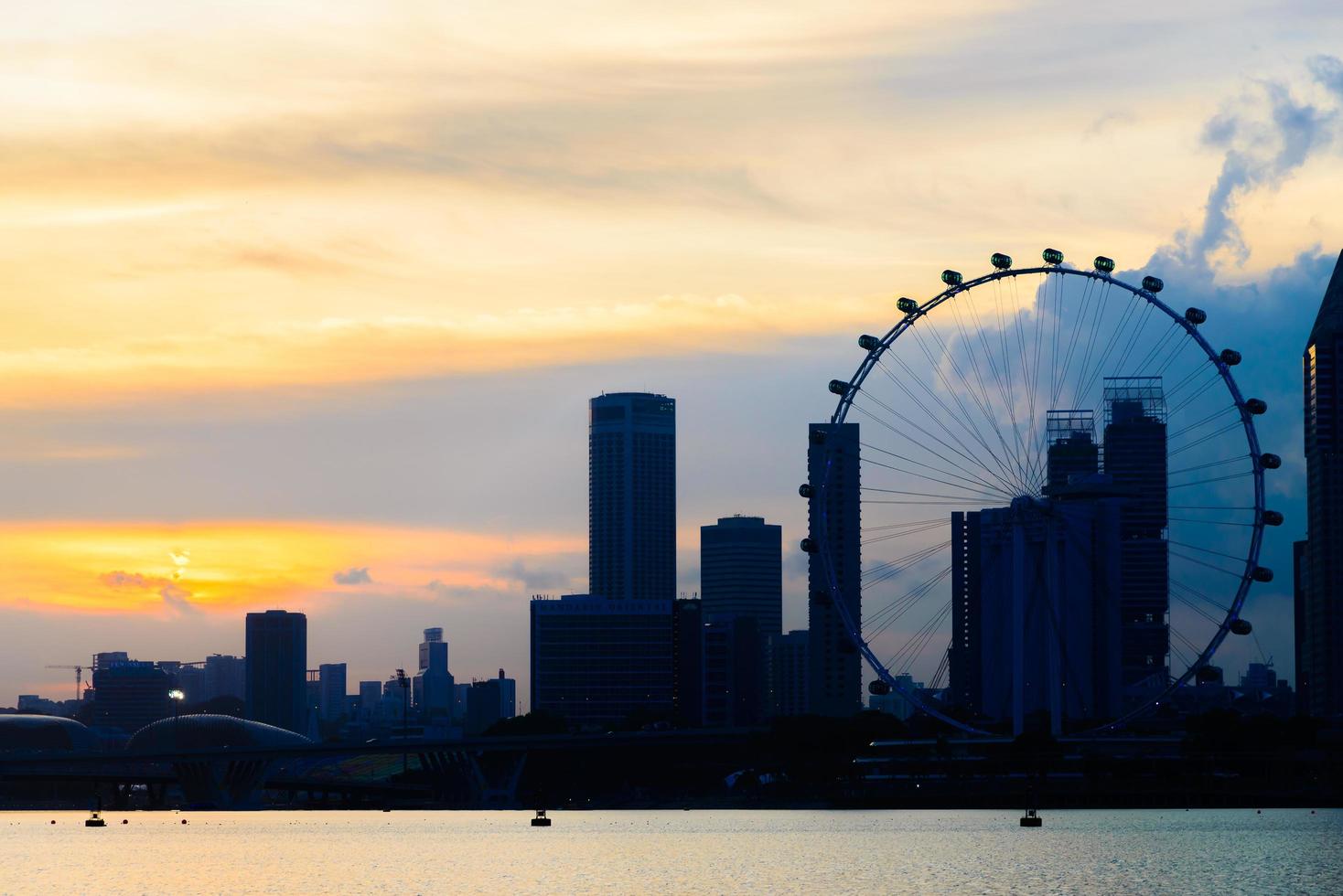 skyline della città di Singapore foto