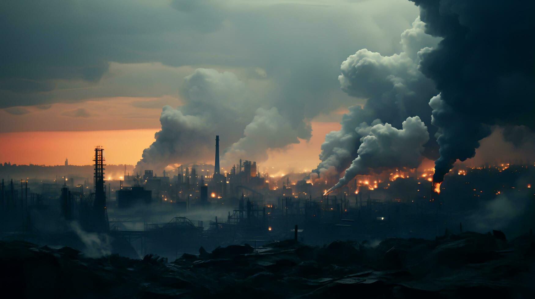 il urto di serra effetto su clima natura, generativo ai foto