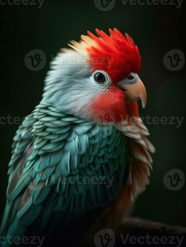 bellissimo rosso alzavola cacatua, generativo ai foto