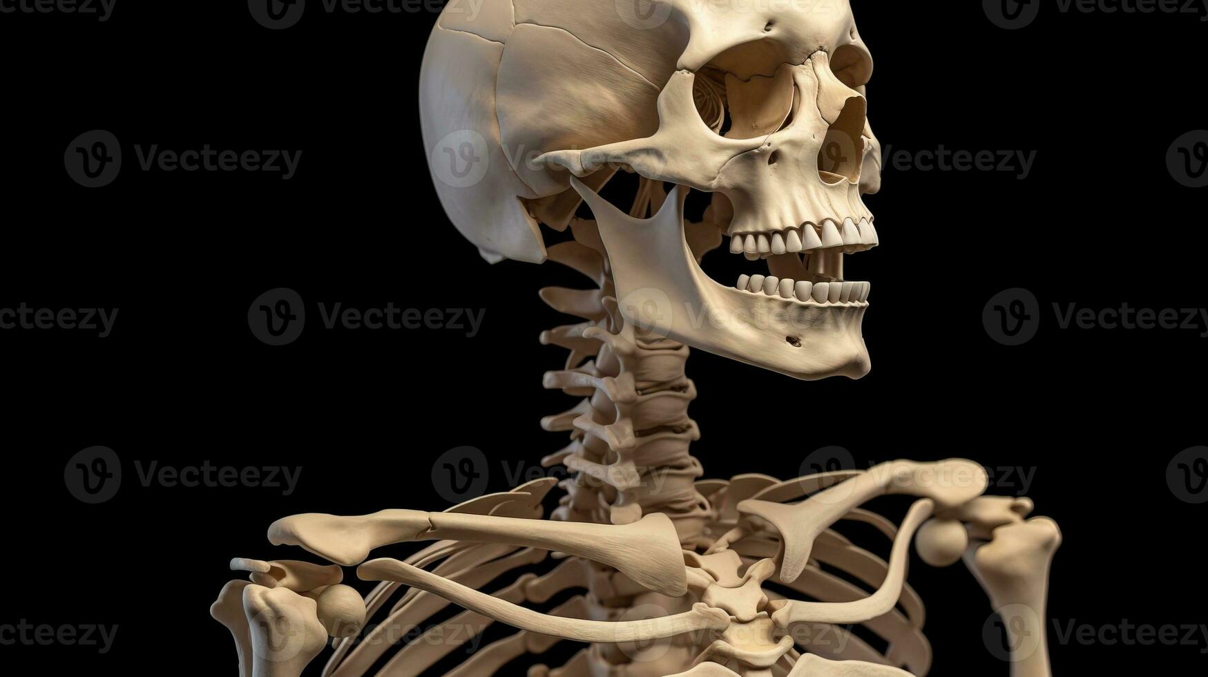scheletro delineato illustrazione. isolato nero umano scheletro