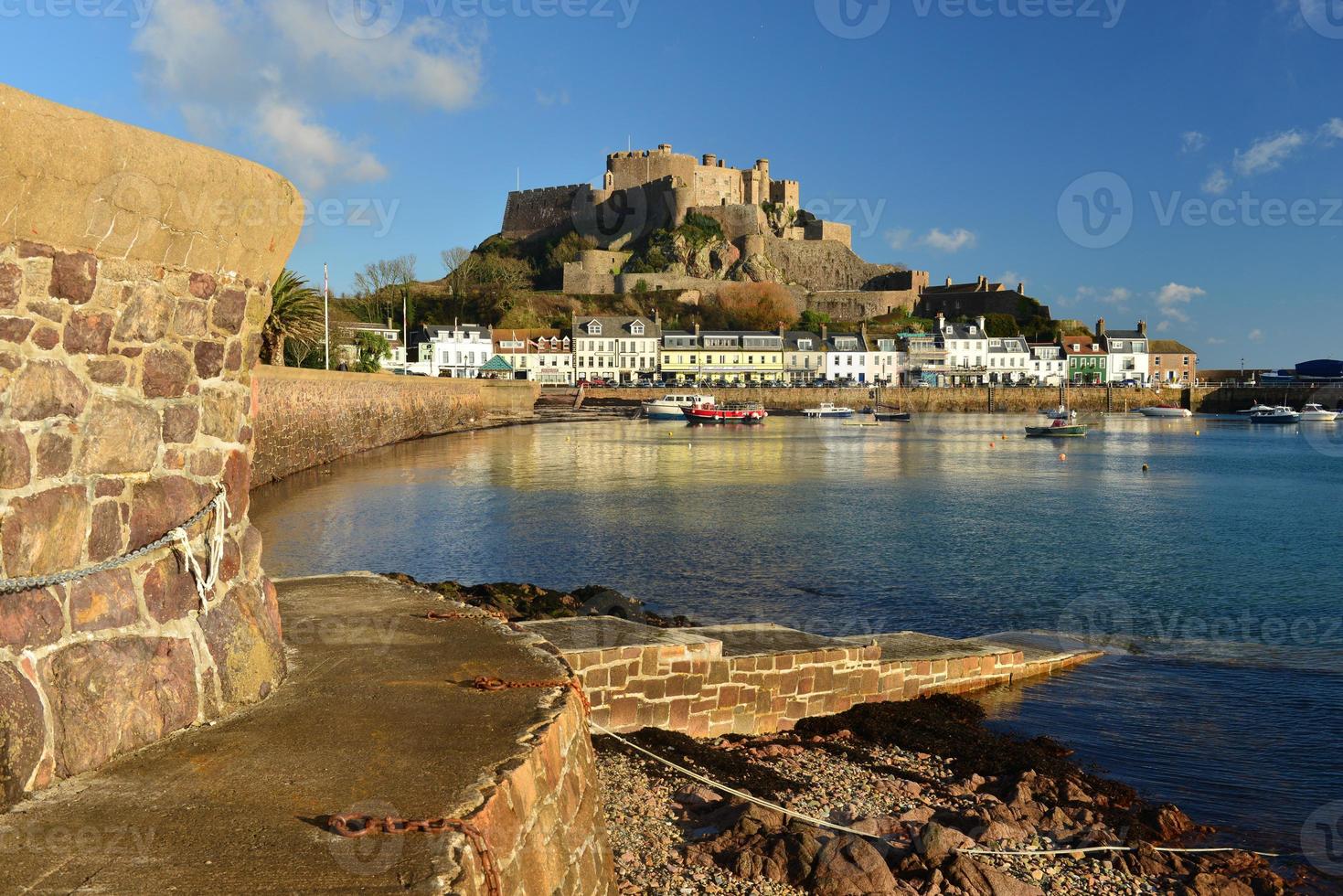 Gorey Castle Jersey Regno Unito Punto di riferimento e porto del XIII secolo foto