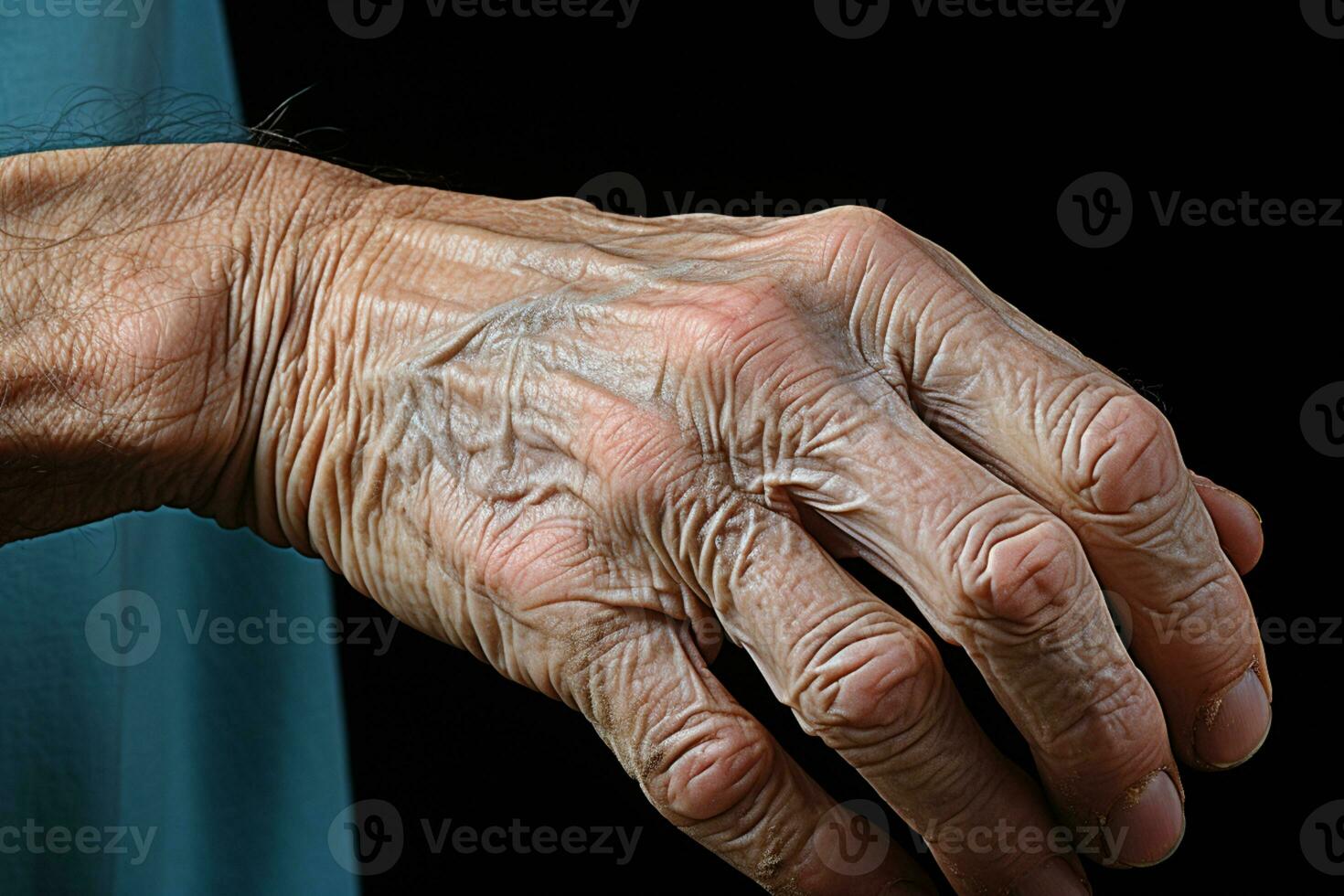 vecchio matrona navigazione con aiuto, un' vicino su di un esperto mano ai generato foto