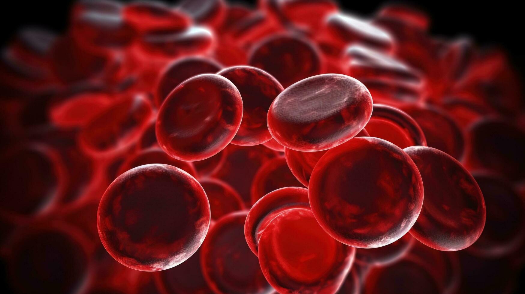 macro sangue cellule, leucociti, eritrociti, piastrine nel plasma. umano anatomia. ai generato. foto