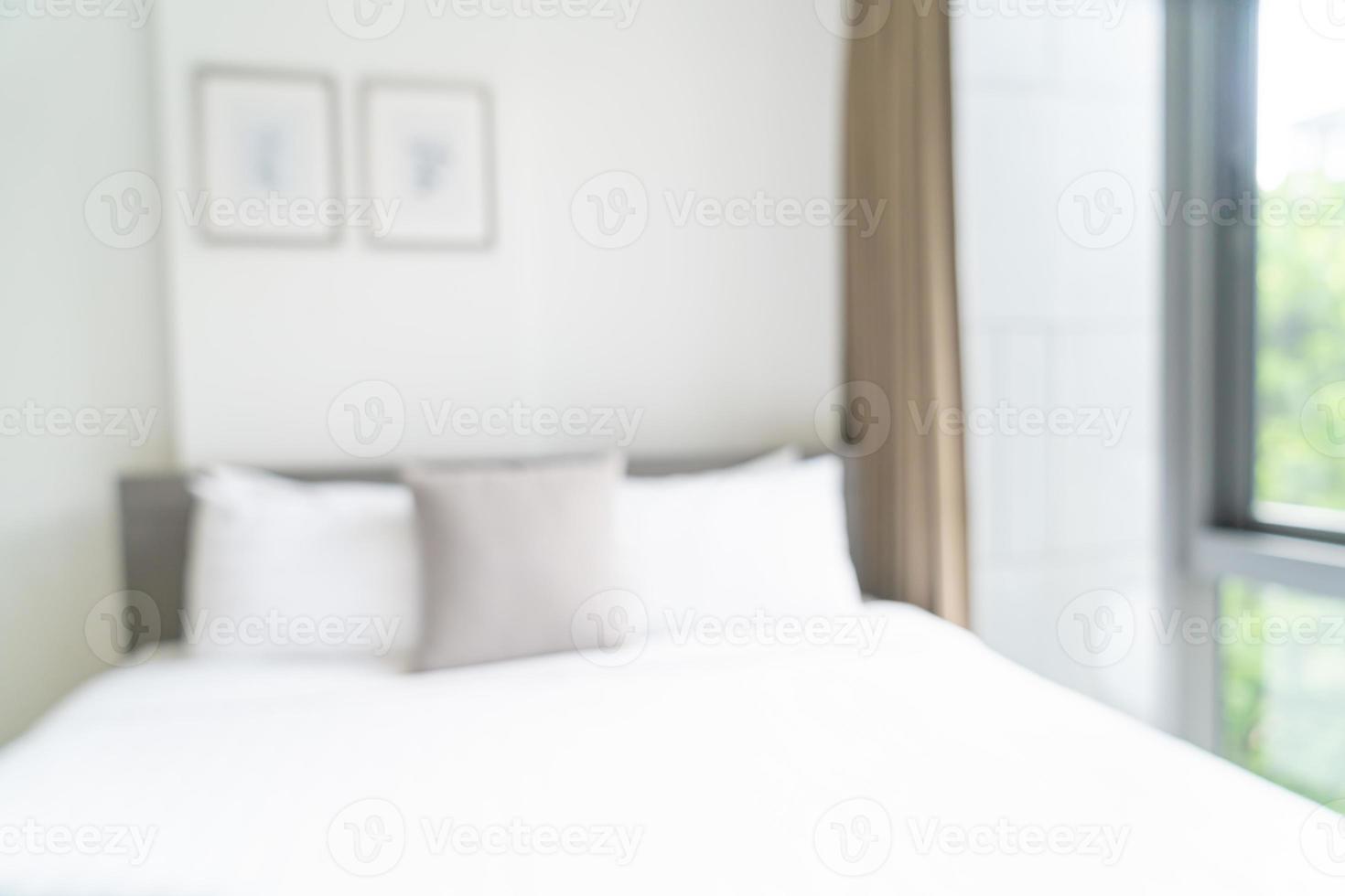 sfocatura astratta e camera da letto del resort dell'hotel sfocata per lo sfondo foto