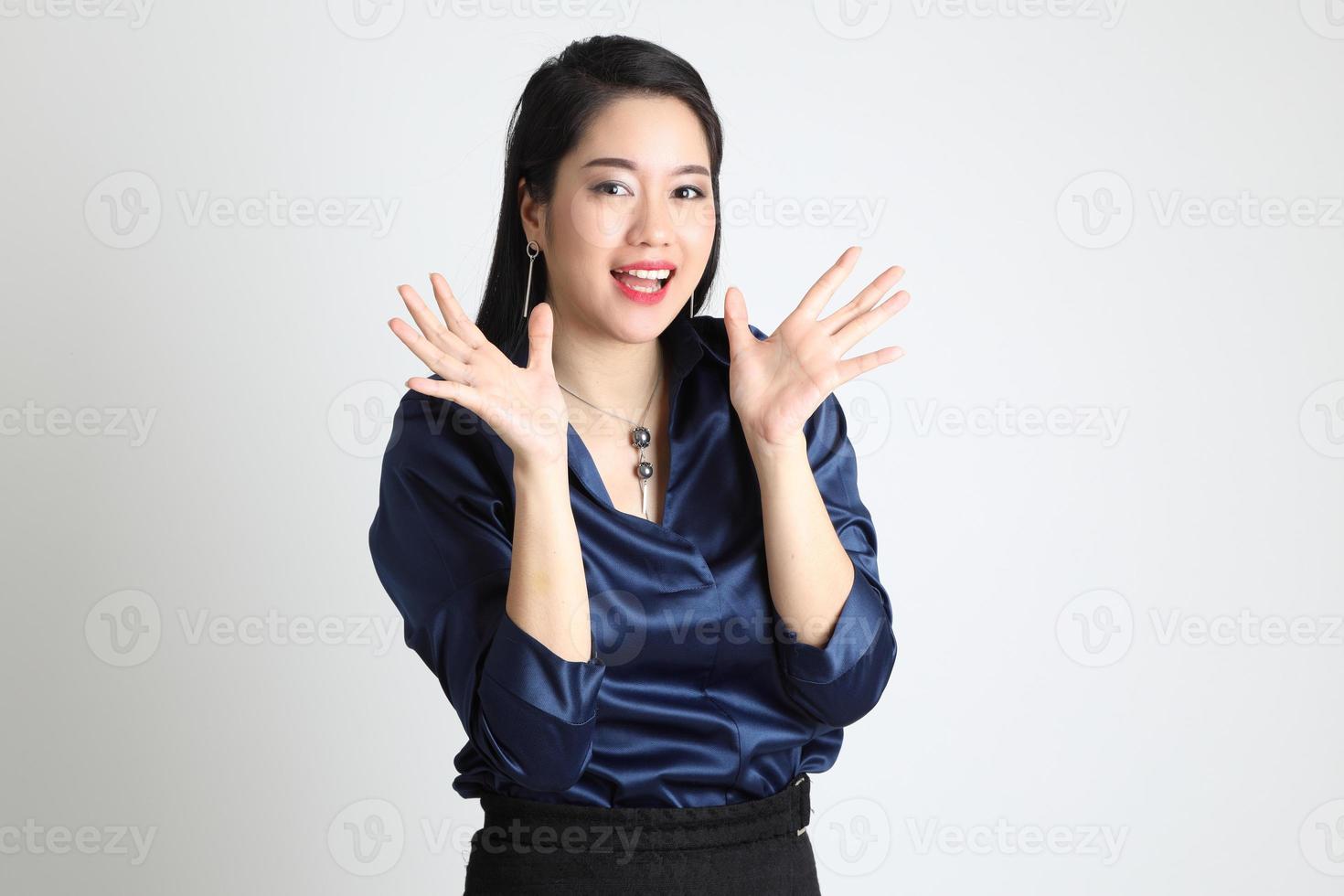 donna asiatica isolata foto