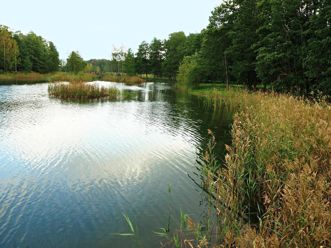 lago nel parco di lilla holmen mariehamn aland finlandia foto