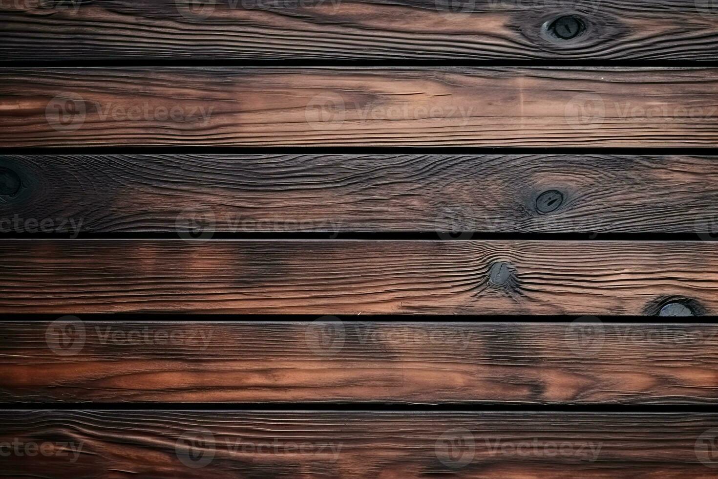 un' di legno parete con un' buio Marrone macchia, vicino su di un' legna parete con un' buio sfondo foto