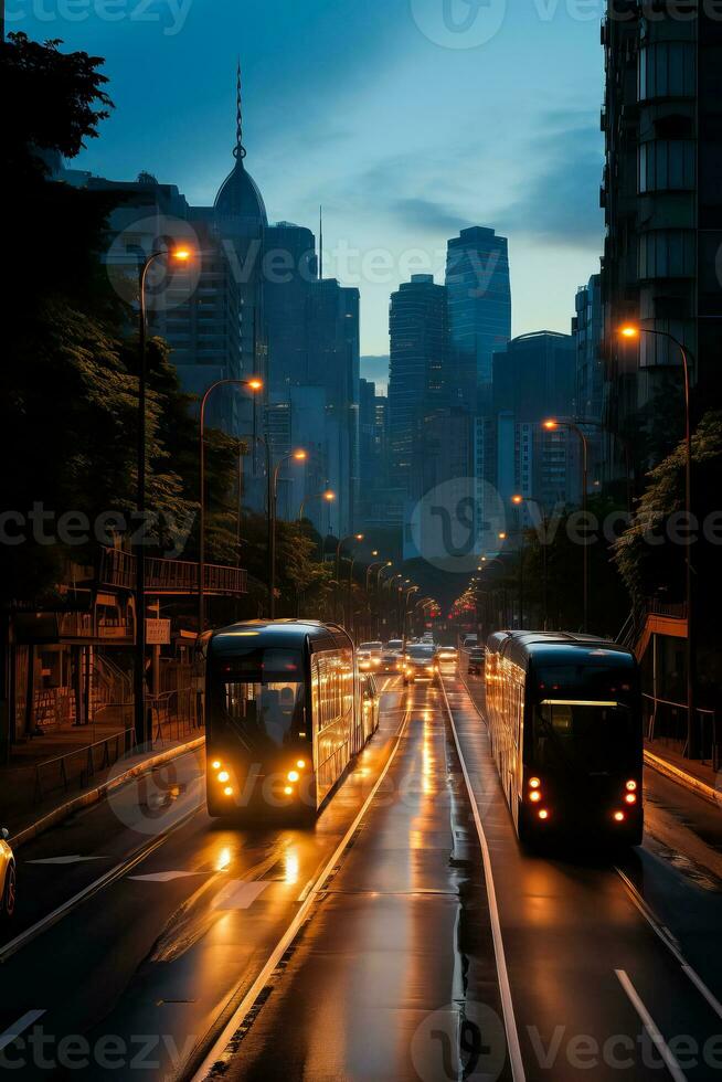 un Immagine in mostra urbano innovazione attraverso inteligente tecnologie miglioramento città mezzi di trasporto sistemi' efficienza e sostenibilità foto