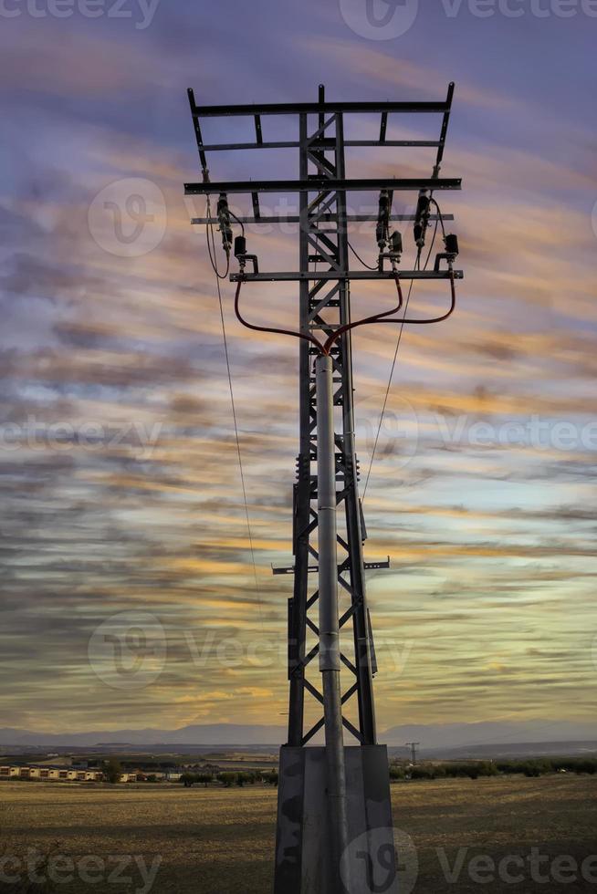 paesaggio della torre elettrica foto