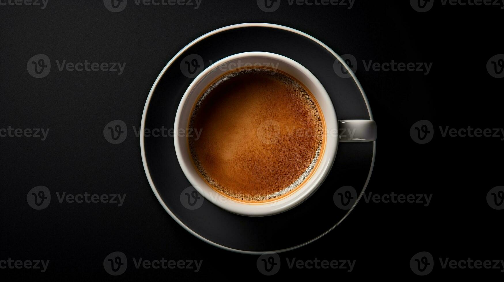 foto di un' tazza di caffè isolato su nero sfondo