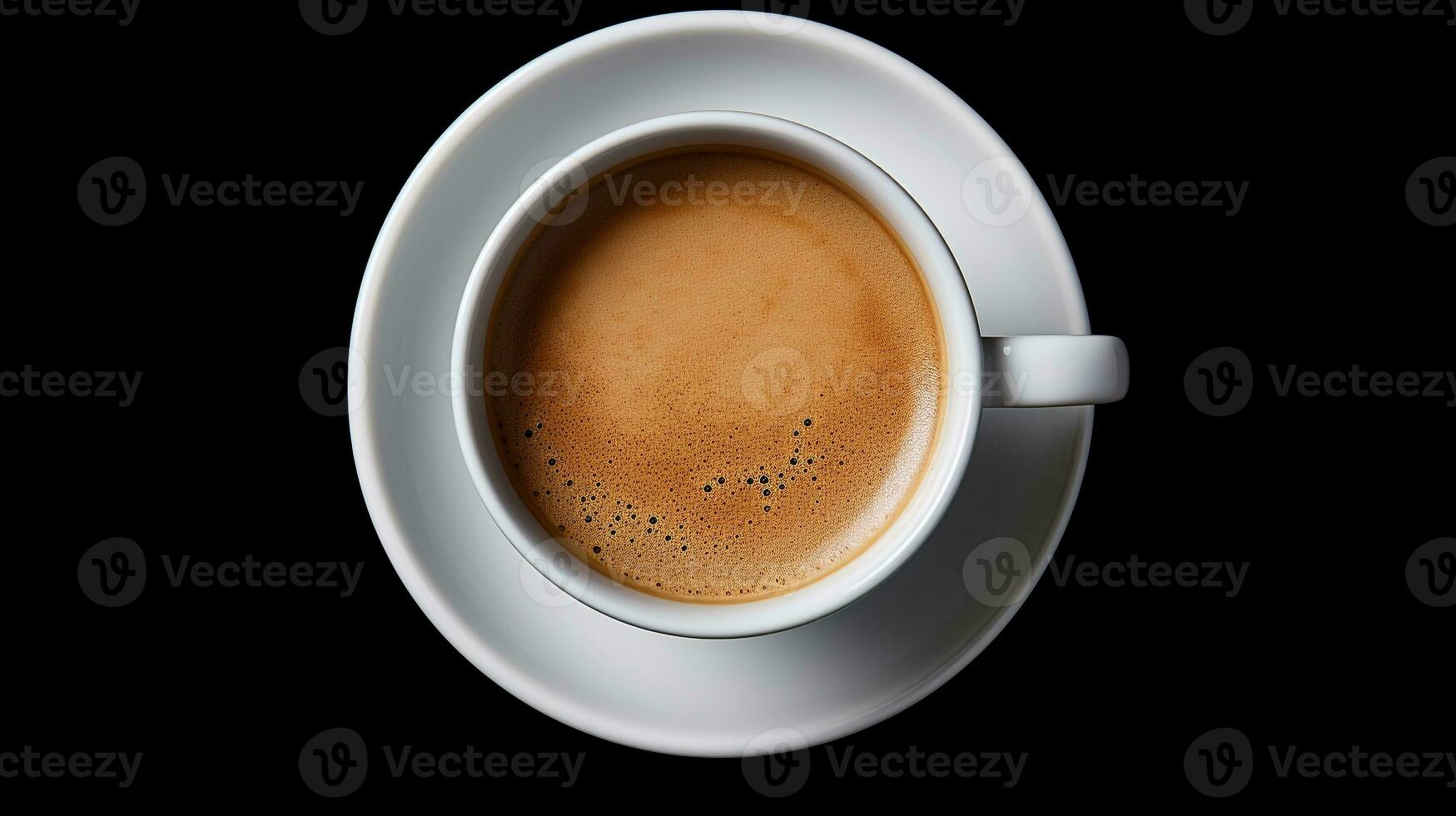 foto di un' tazza di caffè isolato su nero sfondo