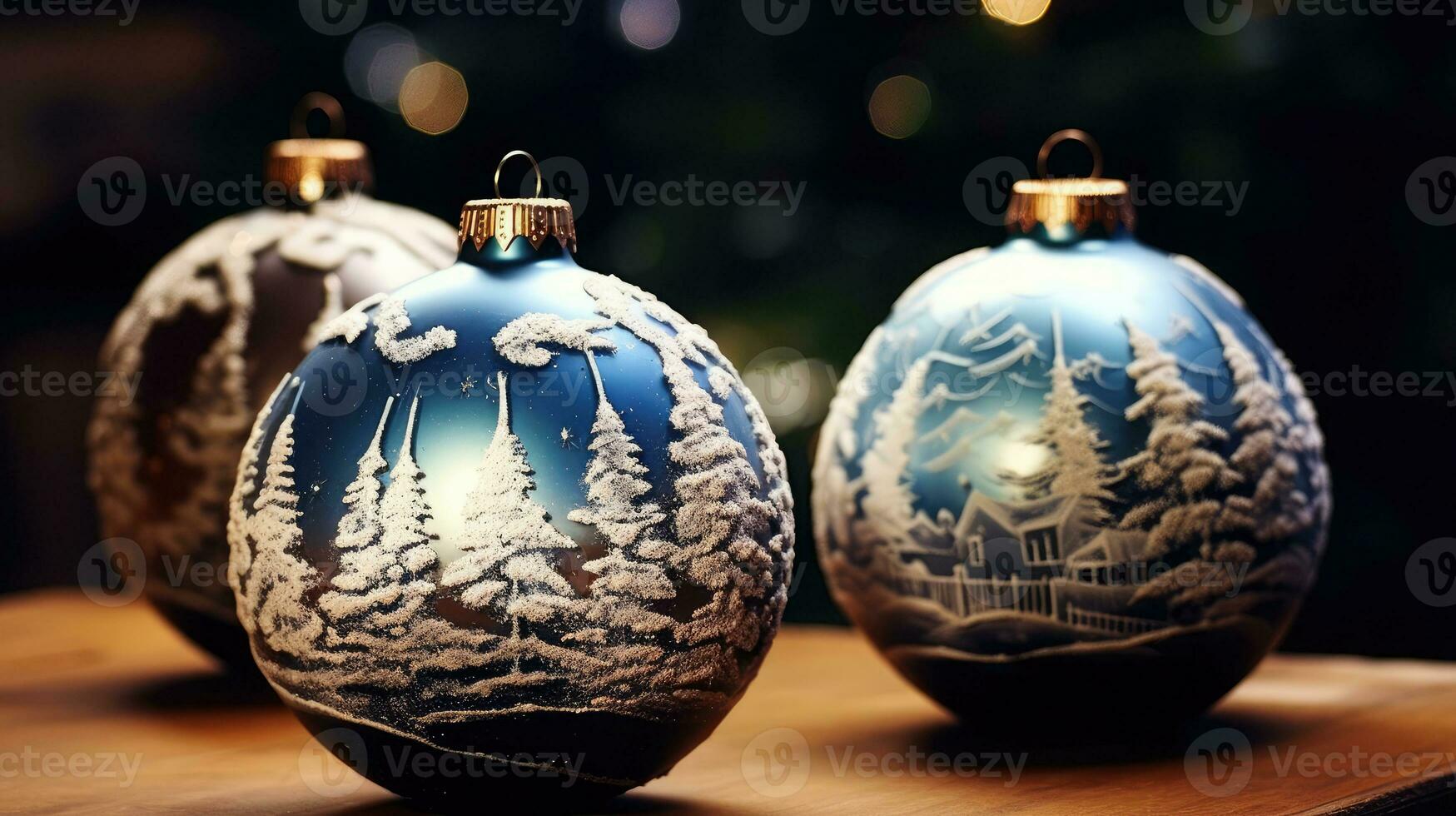 squisito Natale palle e palline per un' festivo stagione, ai generato foto