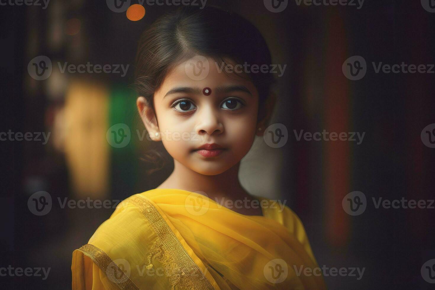 indiano sari carino ragazza. creare ai foto