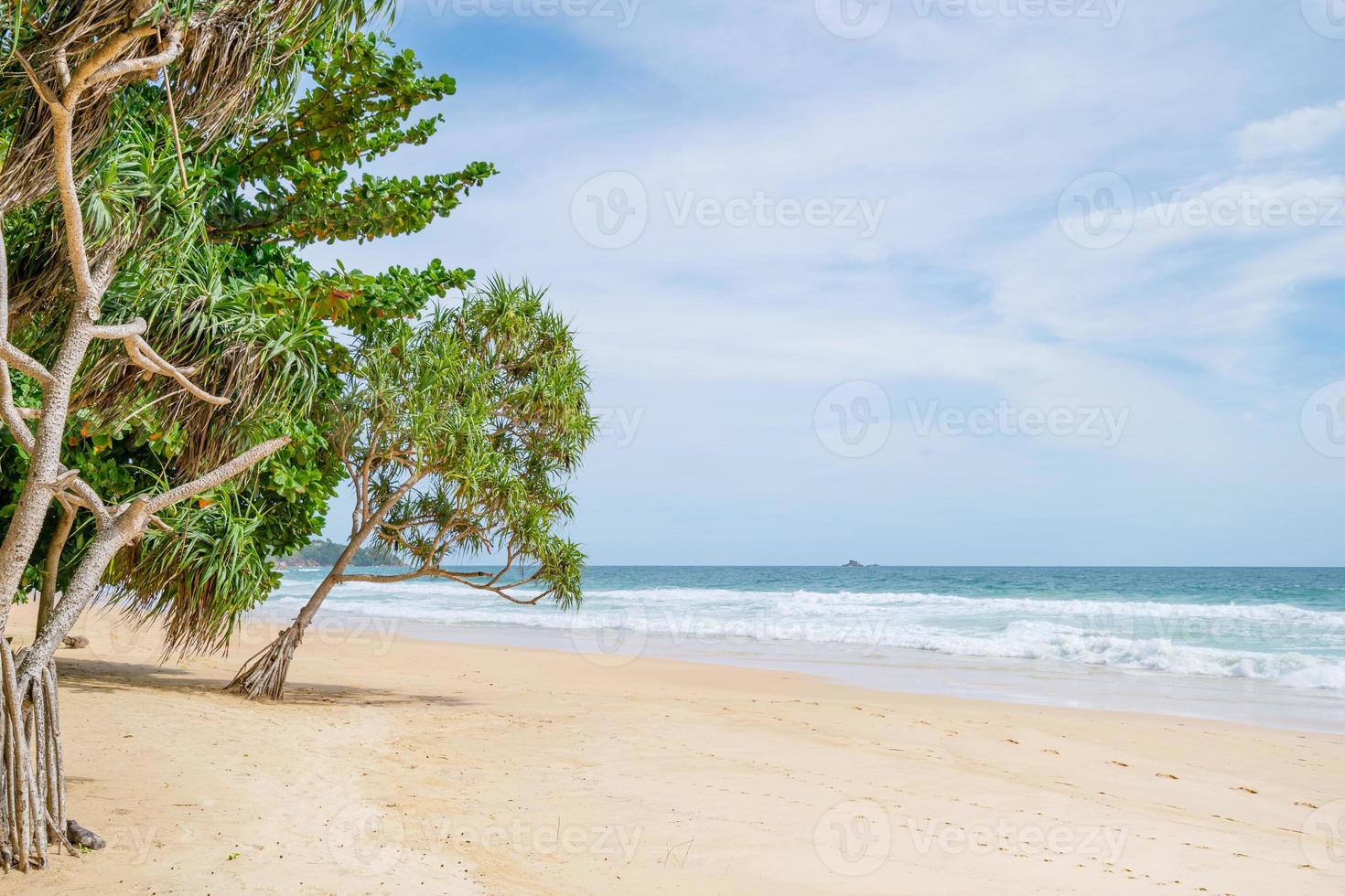 sfondo spiaggia estiva tropicale vuota foto