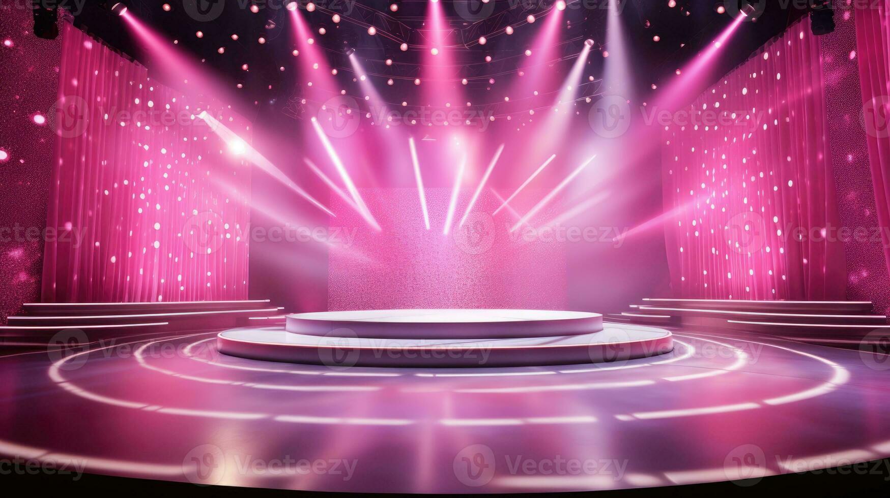 palcoscenico leggero e rosa luccichio luci su pavimento. astratto sfondo. foto