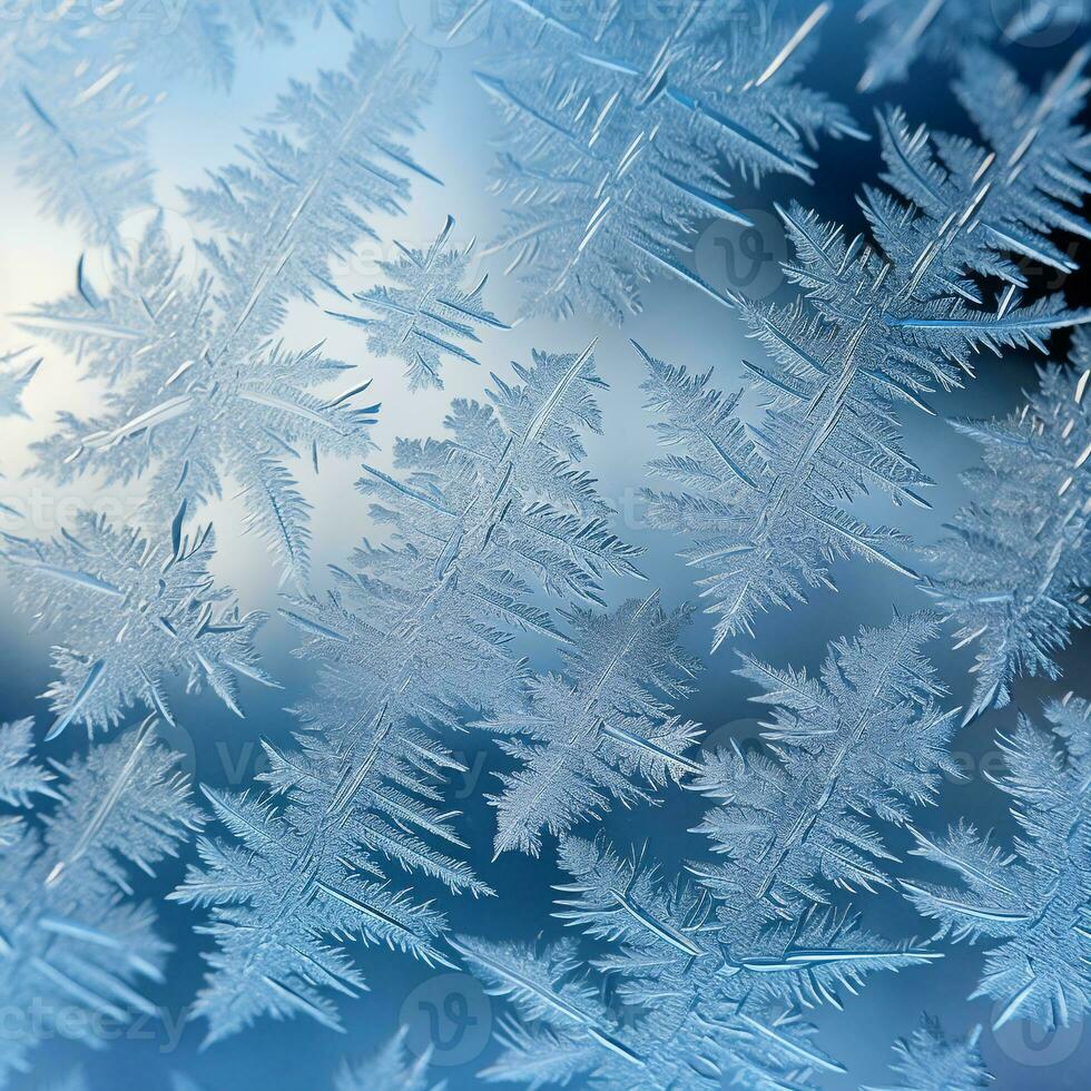 brina modelli su un' finestra raffigurante ghiaccio cristalli, veicolare un' inverno tatto, Perfetto per vacanza saluti ai generativo foto