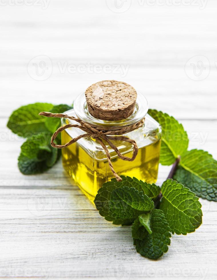 olio essenziale aromatico alla menta foto