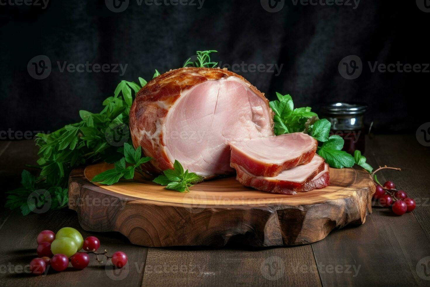 Maiale prosciutto. creare ai foto