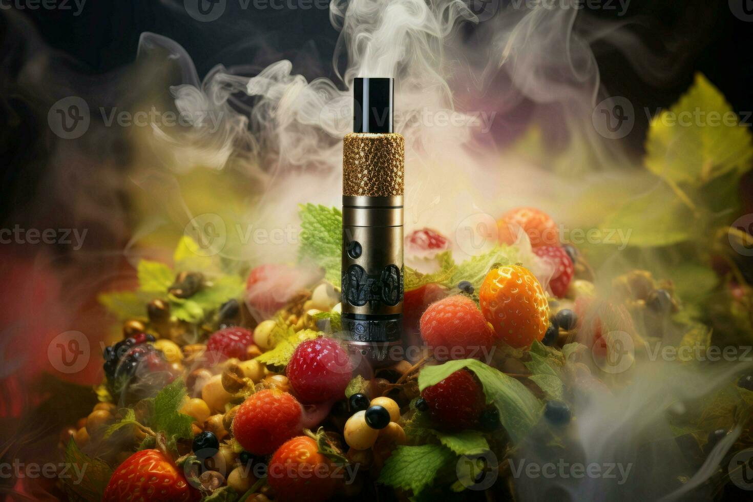 e sigaretta per vaping frutta liquido. creare ai foto