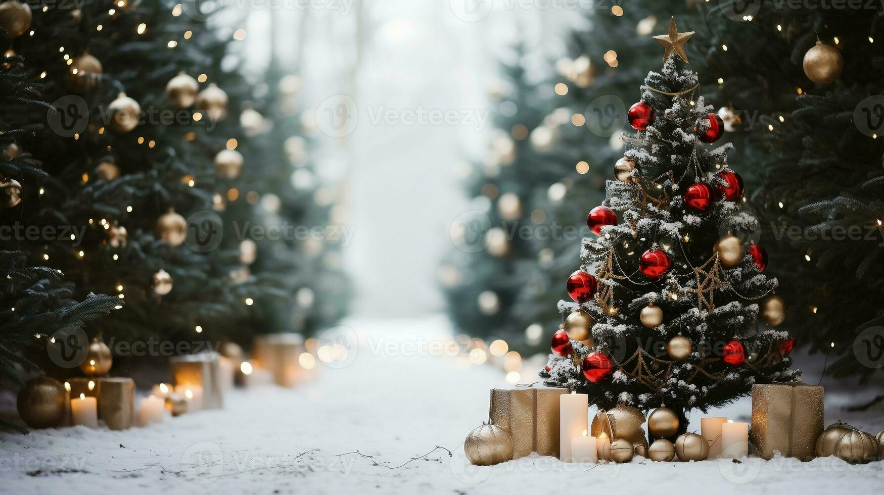 bellissimo e meraviglioso Natale sfondo con personalizzabile spazio per Natale auguri. foto