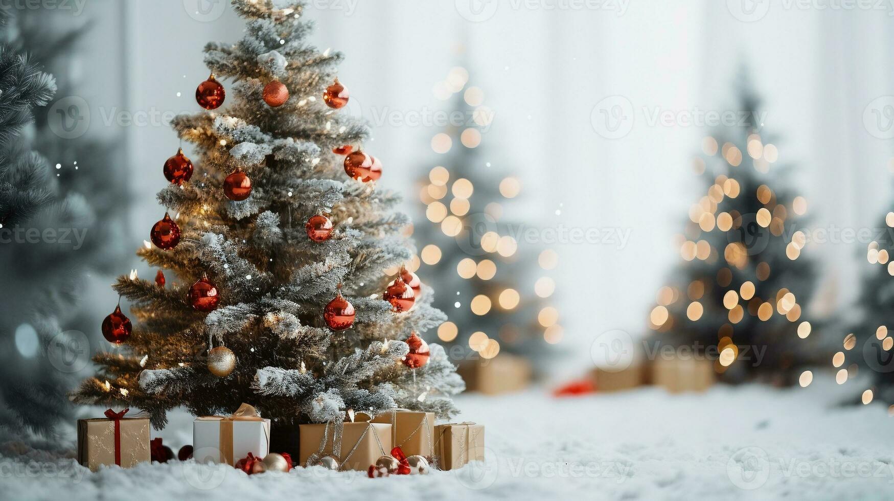 bellissimo e meraviglioso Natale sfondo con personalizzabile spazio per Natale auguri. foto