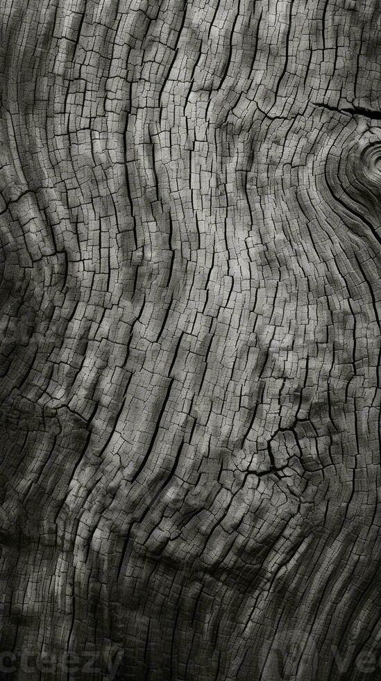 dettagliato struttura di albero abbaiare nel monocromatico con un biologico tatto, ideale per ambientale campagne ai generativo foto