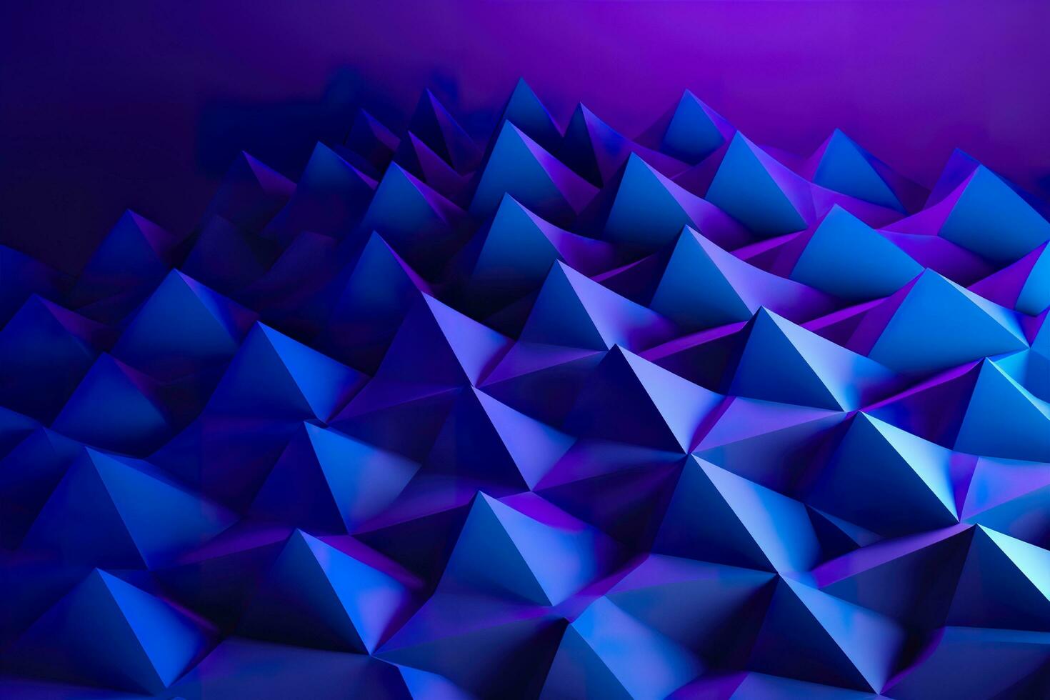 viola pendenza astratto illustrazione. 3d triangolo sfondo. computer arte design modello. ai generativo foto