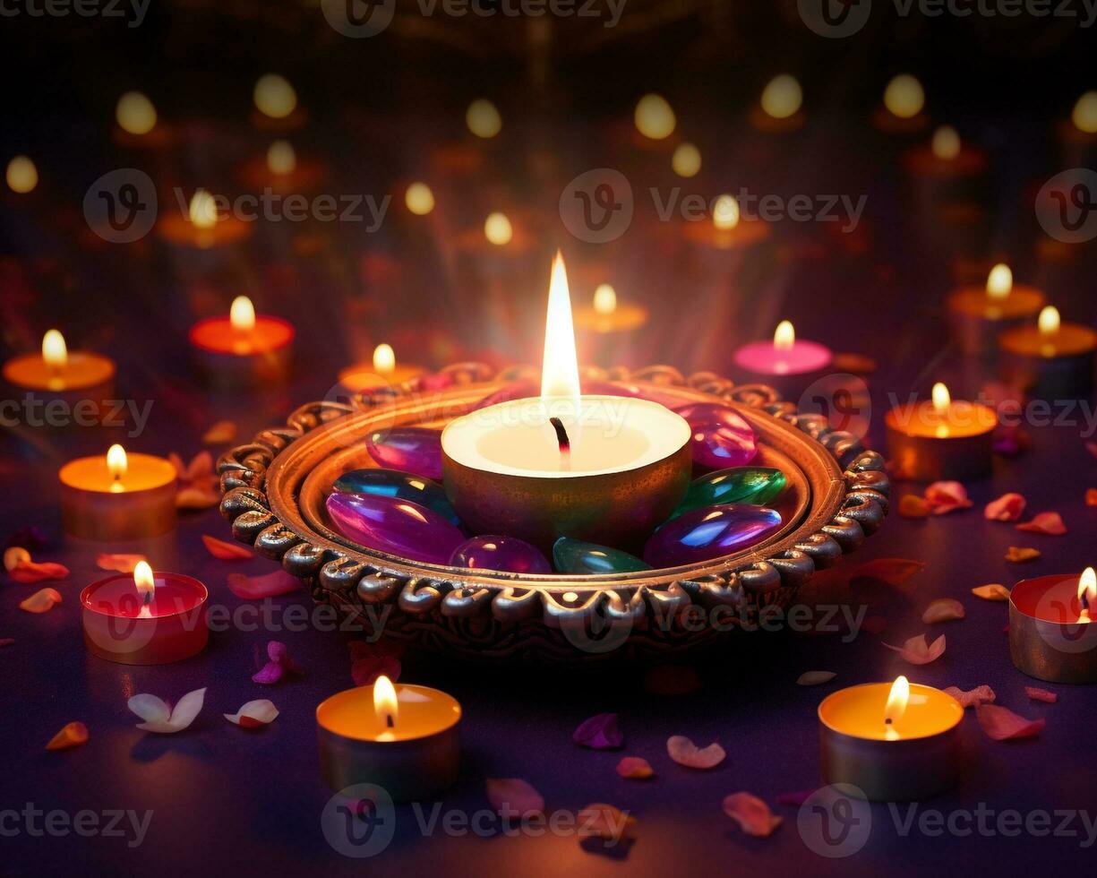 diya diya sfondo, Diwali azione immagini, realistico azione fotografie