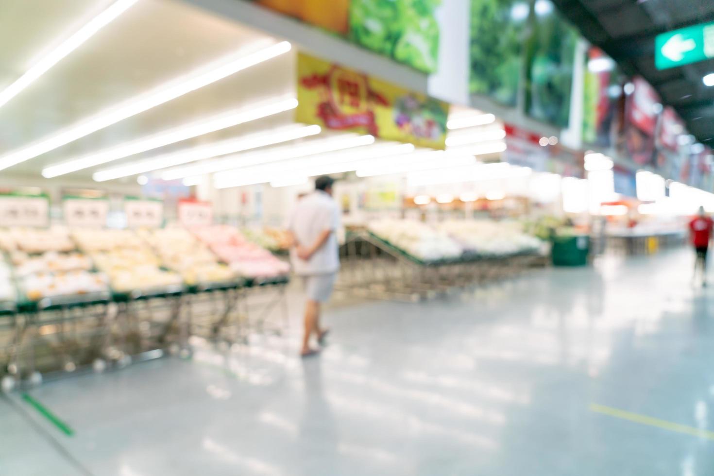 sfocatura astratta e supermercato sfocato per lo sfondo foto