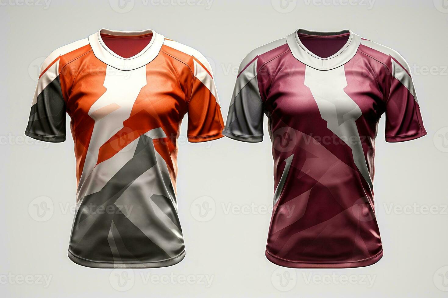 modello gli sport calcio squadra uniformi multicolori camicia, generativo ai illustrazione foto