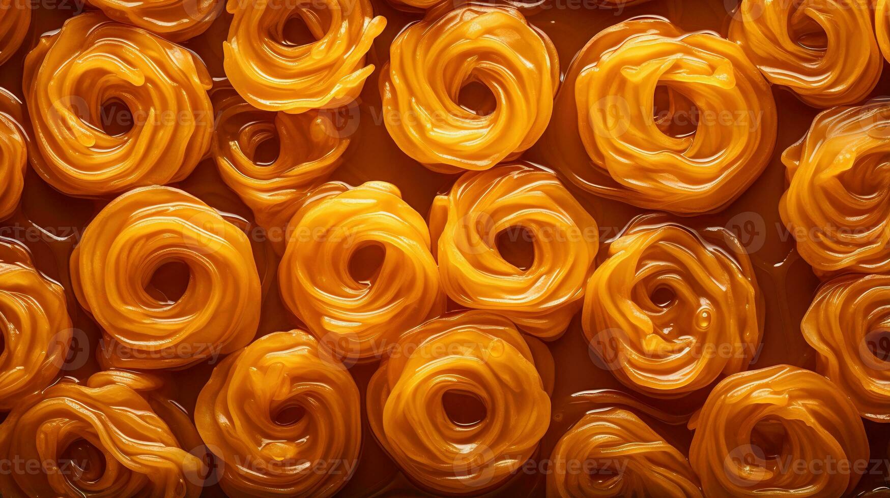 generativo ai, jalebi, imarti, imarati, paneer jalebi o Zulbia, indiano dolce cibo. foto