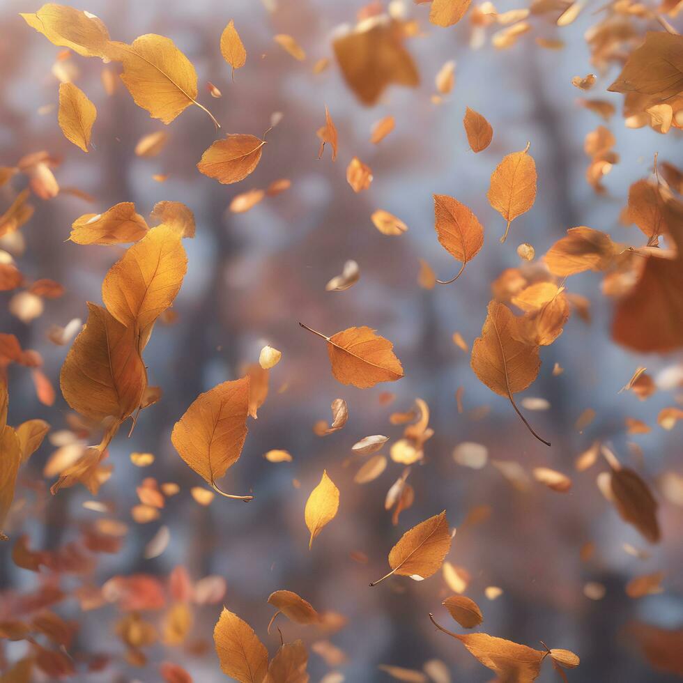 caduta autunno le foglie. ai generativo foto