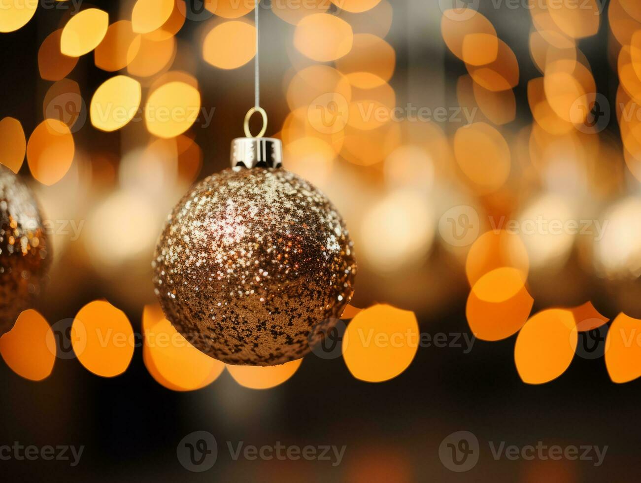 Natale composizione con copia spazio e bokeh sfondo ai generativo foto