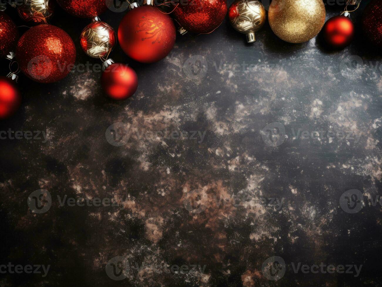 Natale composizione con copia spazio e bokeh sfondo ai generativo foto