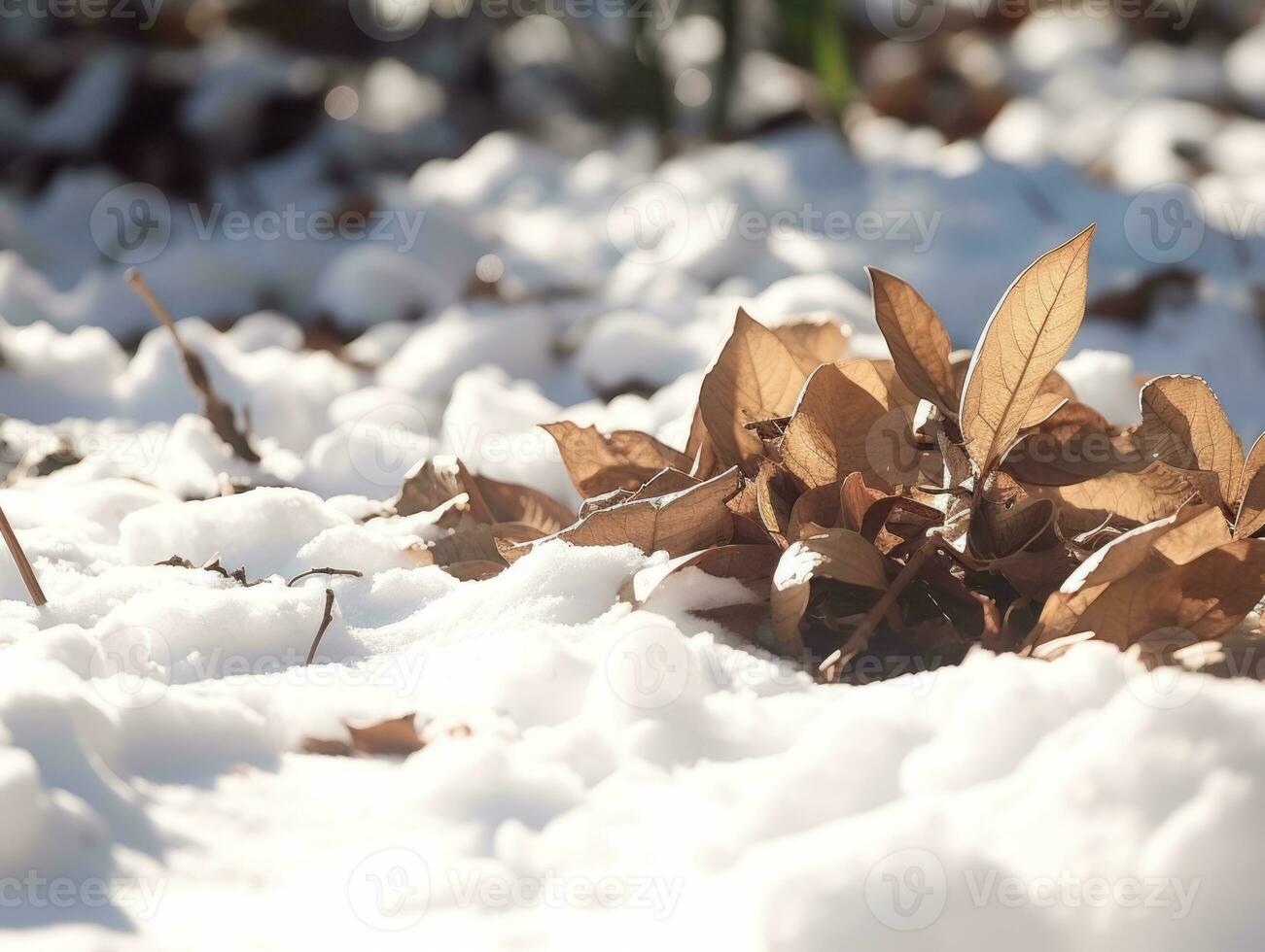 minimalista inverno paesaggio composizione ai generativo foto