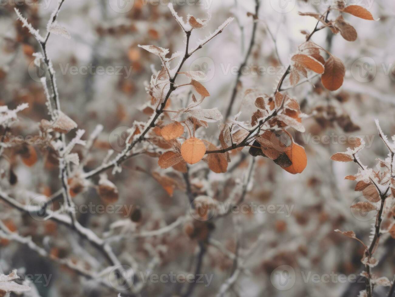 minimalista inverno paesaggio composizione ai generativo foto