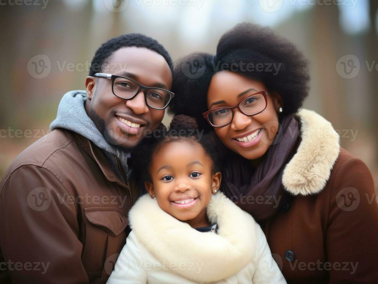 il africano americano famiglia gode festeggiare Natale vigilia insieme ai generativo foto