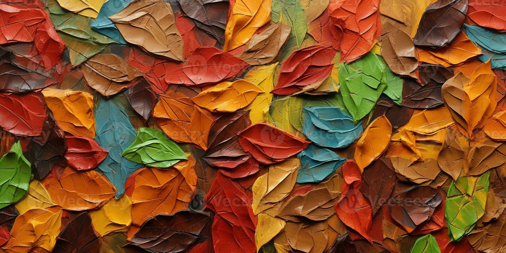 generativo ai, avvicinamento di impasto astratto ruvido autunno colori arte pittura struttura, arancia autunno sfondo foto