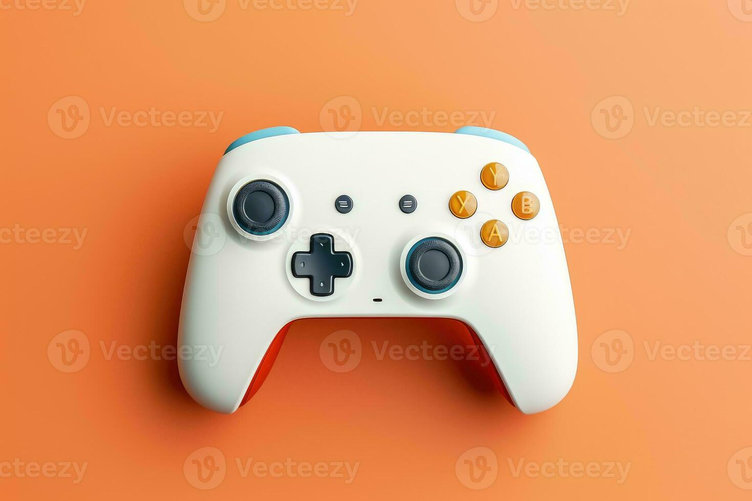 moderno video gioco controllore su colorato pendenza sfondo foto