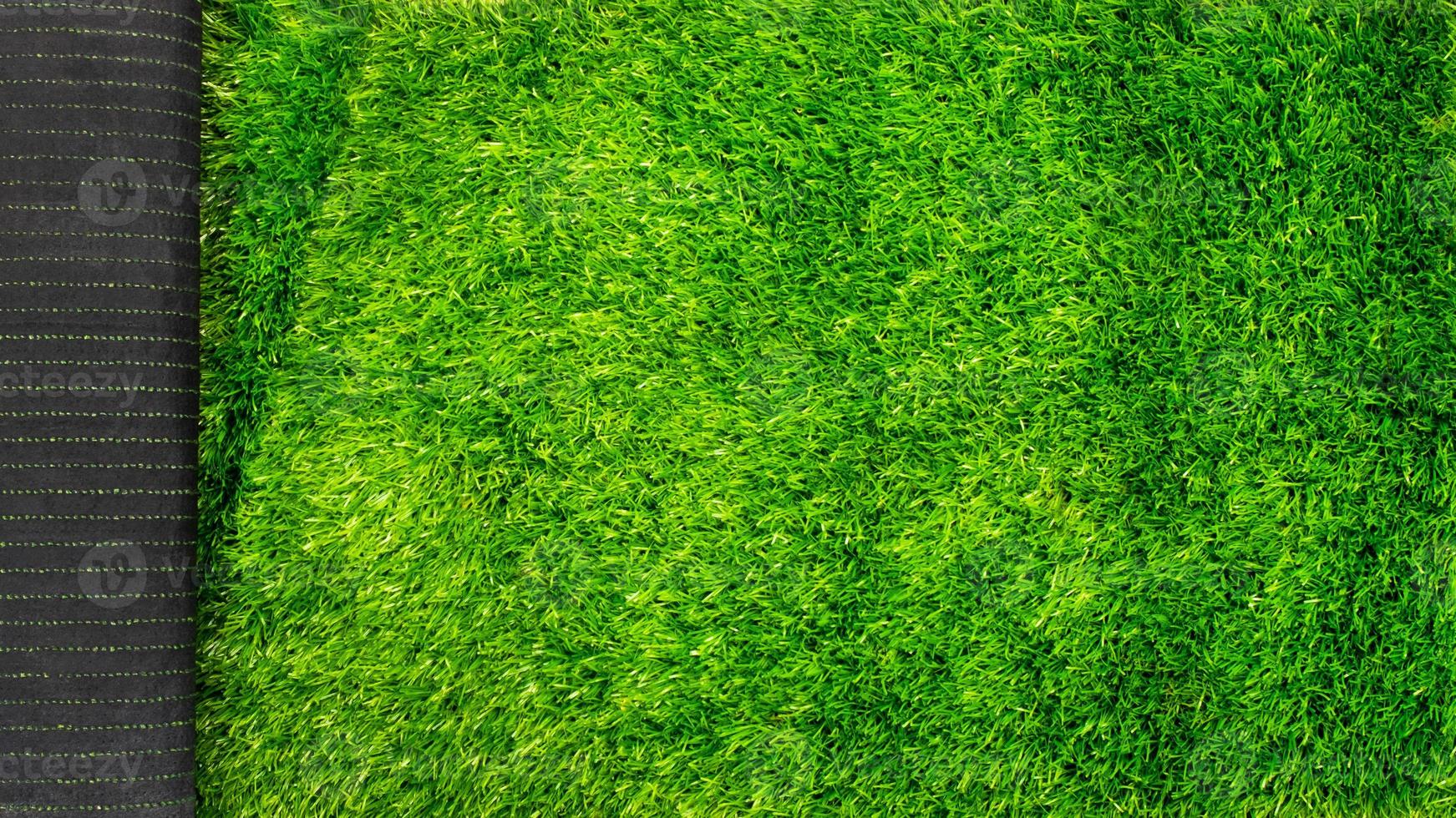 tappeto erboso artificiale per campi sportivi mockup di prato verde con spazio di copia foto