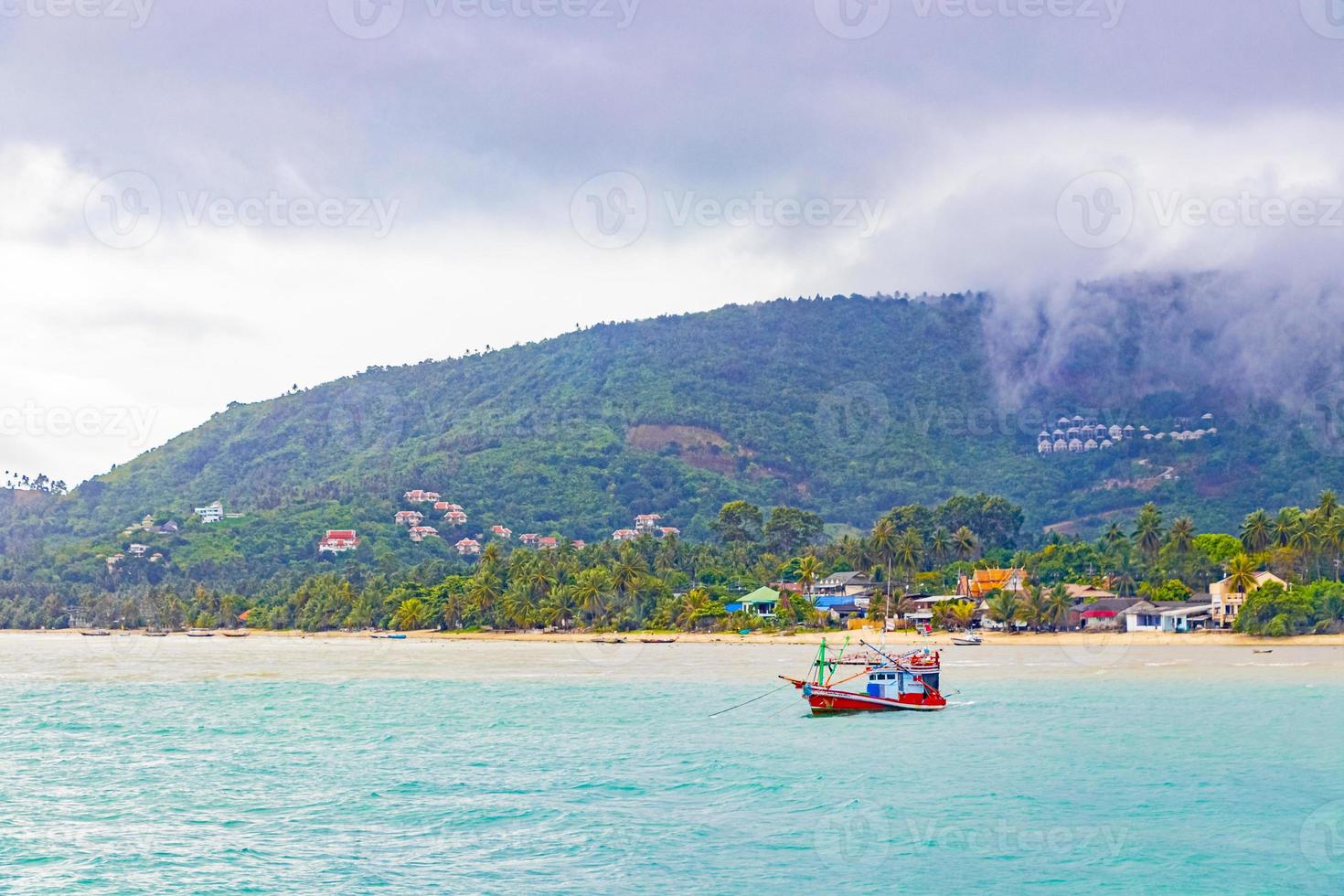 viaggio di koh samui e vista panoramica in una giornata nuvolosa di pioggia. foto