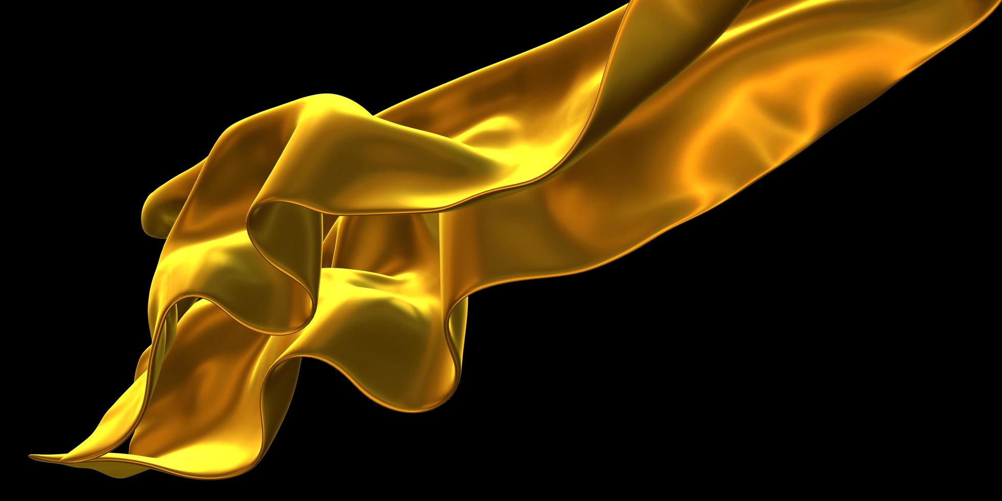 panno ornato dorato foglia oro stropicciata superficie oro astratto sfondo 3d illustrazione foto