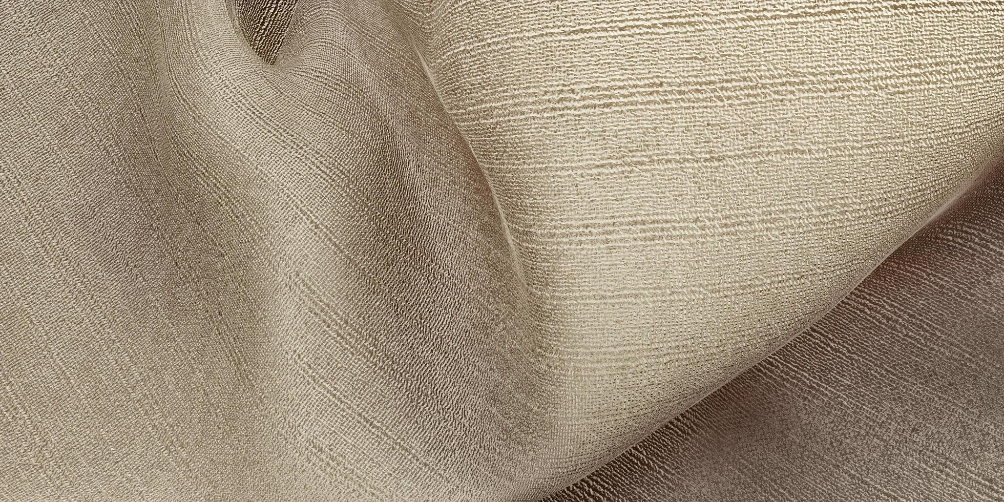 trama di seta onda tenda tessuto organza beige chiaro illustrazione 3d foto
