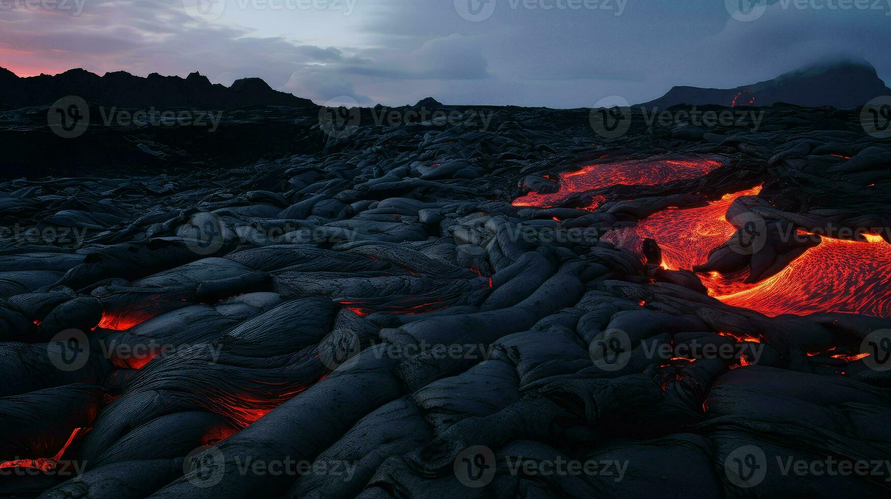 viaggio Luna lava flussi ai generato foto