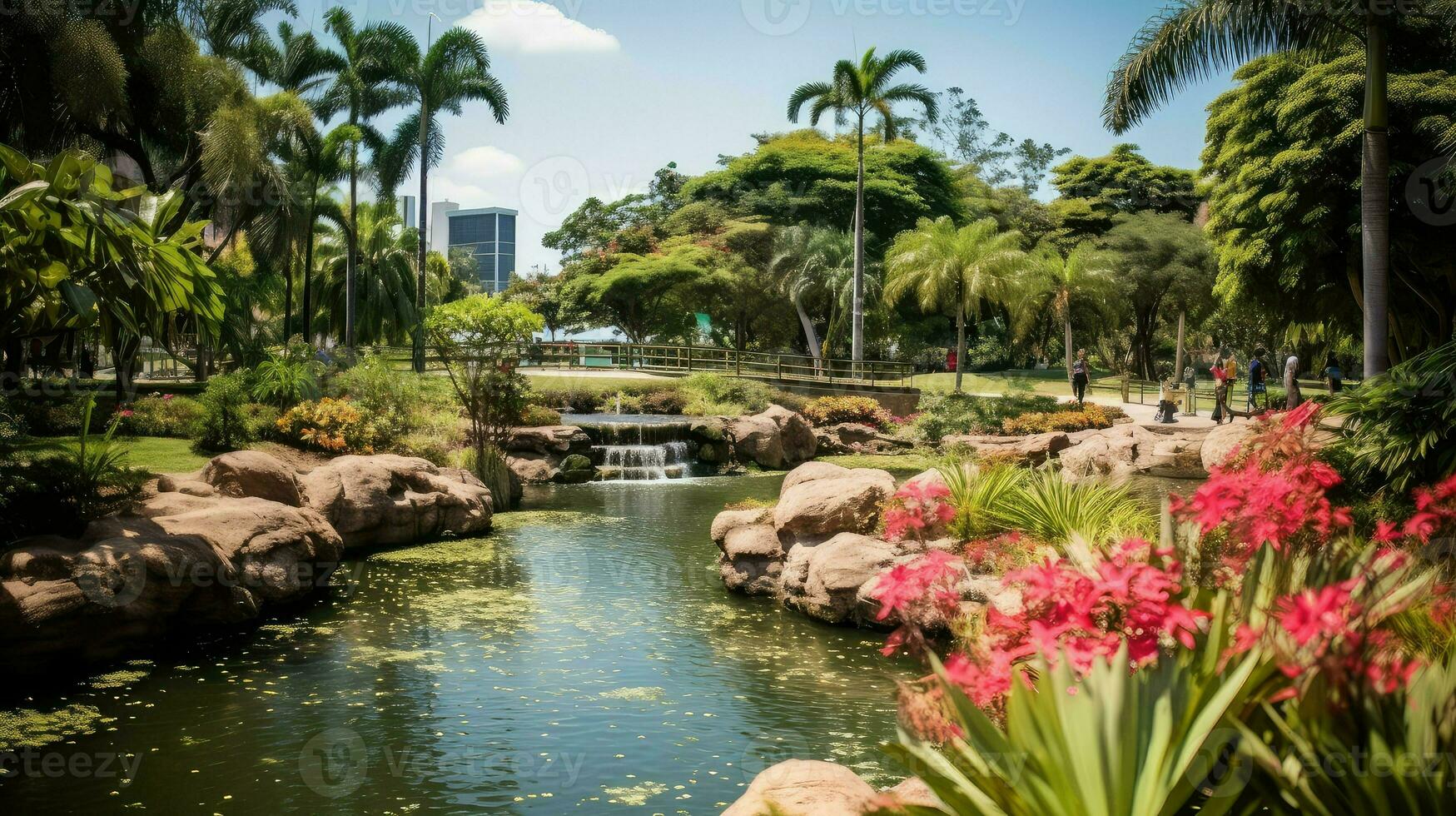 verde città botanico giardini ai generato foto